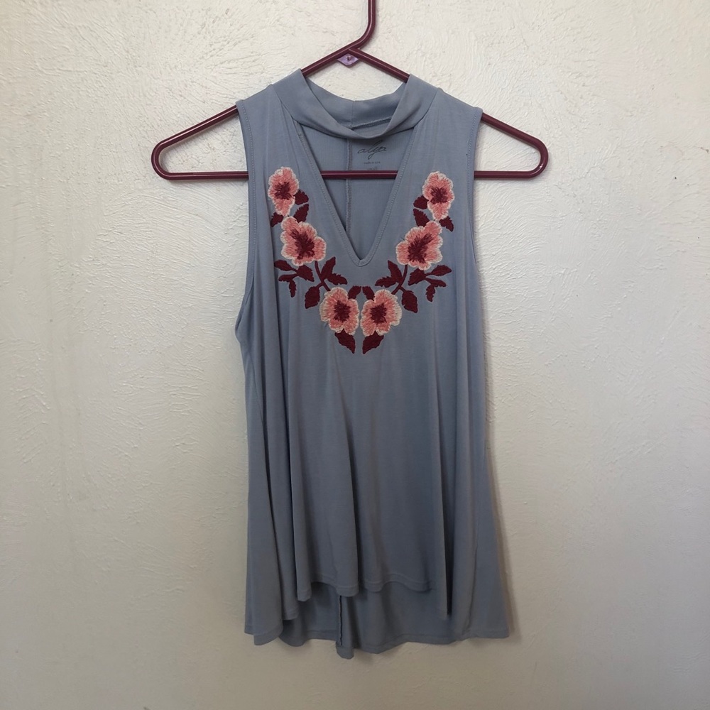 Alya high necked blouse with triangle cut out